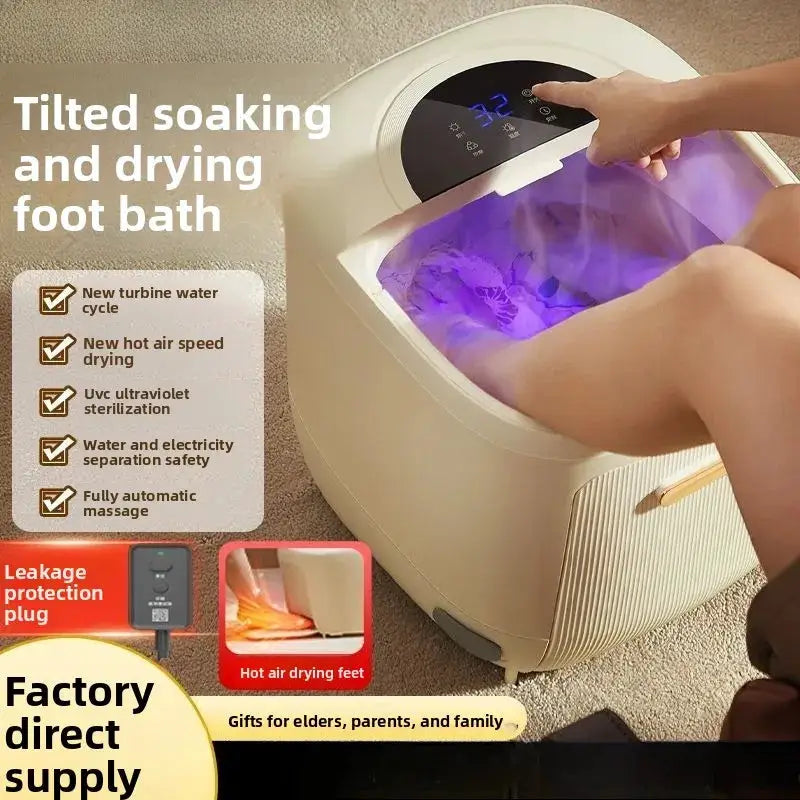 Smart Tall Deep Automatic Heating Massage Foot Bath Tub With Dryer