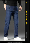 Winter Fleece Thick Jeans Men Business Casual Pants Collection