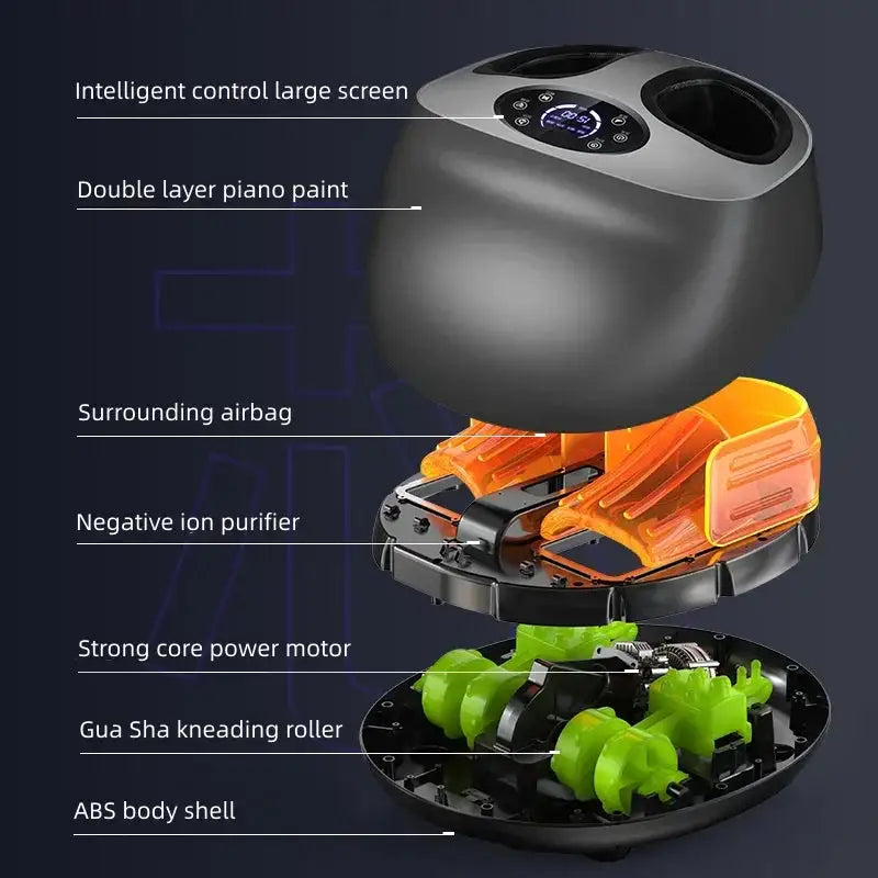 Electric Foot Massage Machine Fully Automatic Shiatsu Kneading Heating Household Negative Ion Airbag Fully Wrapped Foot Massager