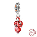 Red Series Charm Beads Sterling