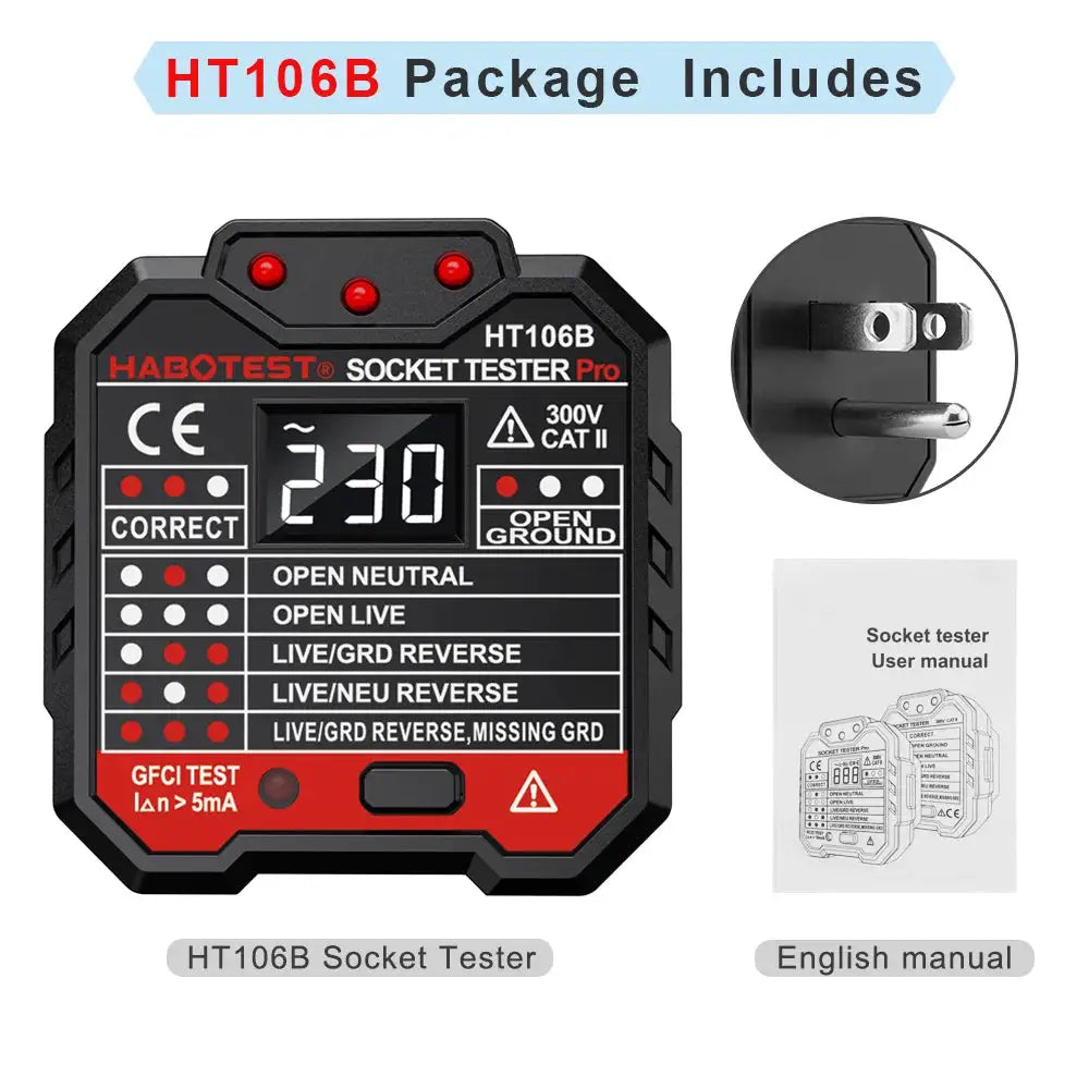 Digital Socket Test - RCD Polarity Check -  product image