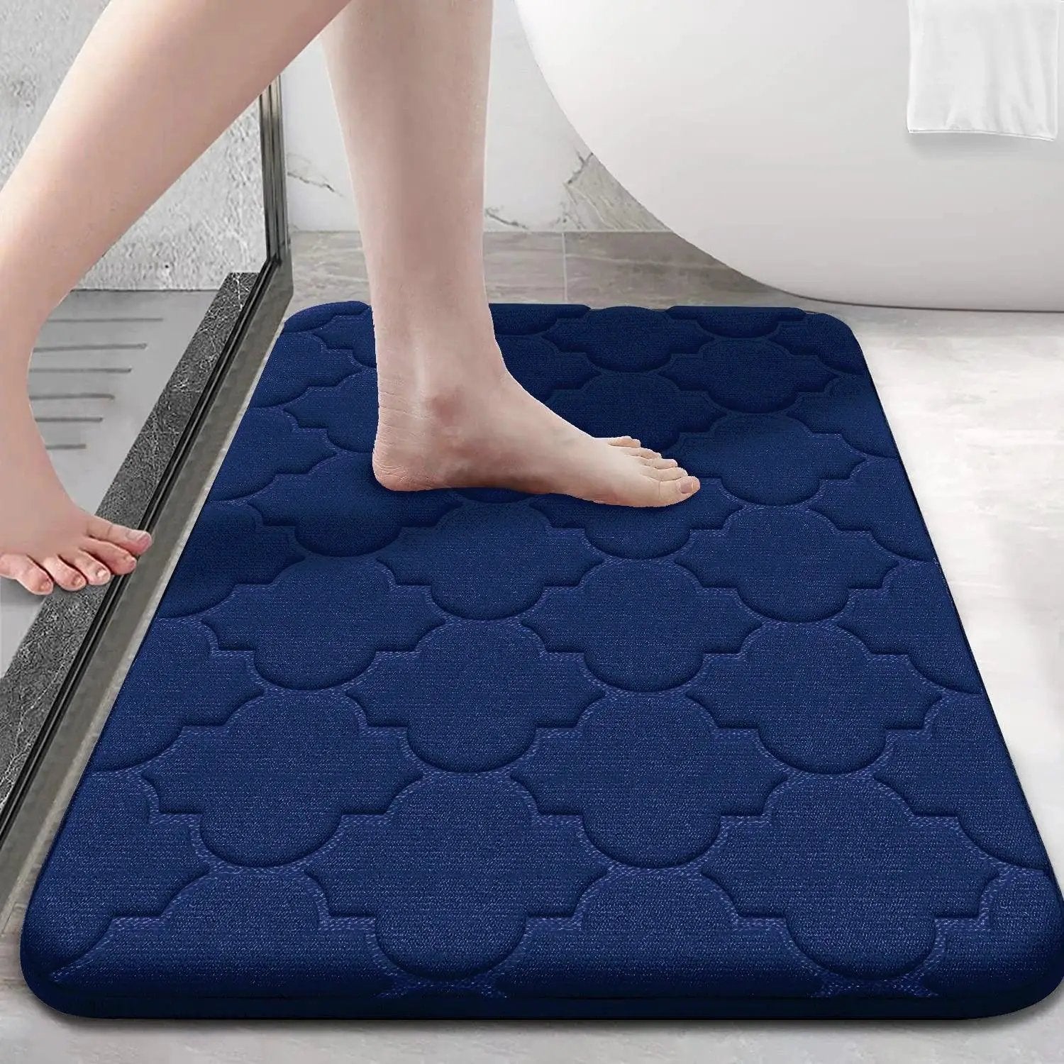Luxurious Memory Foam Non Slip Bath Mat Soft Absorbent