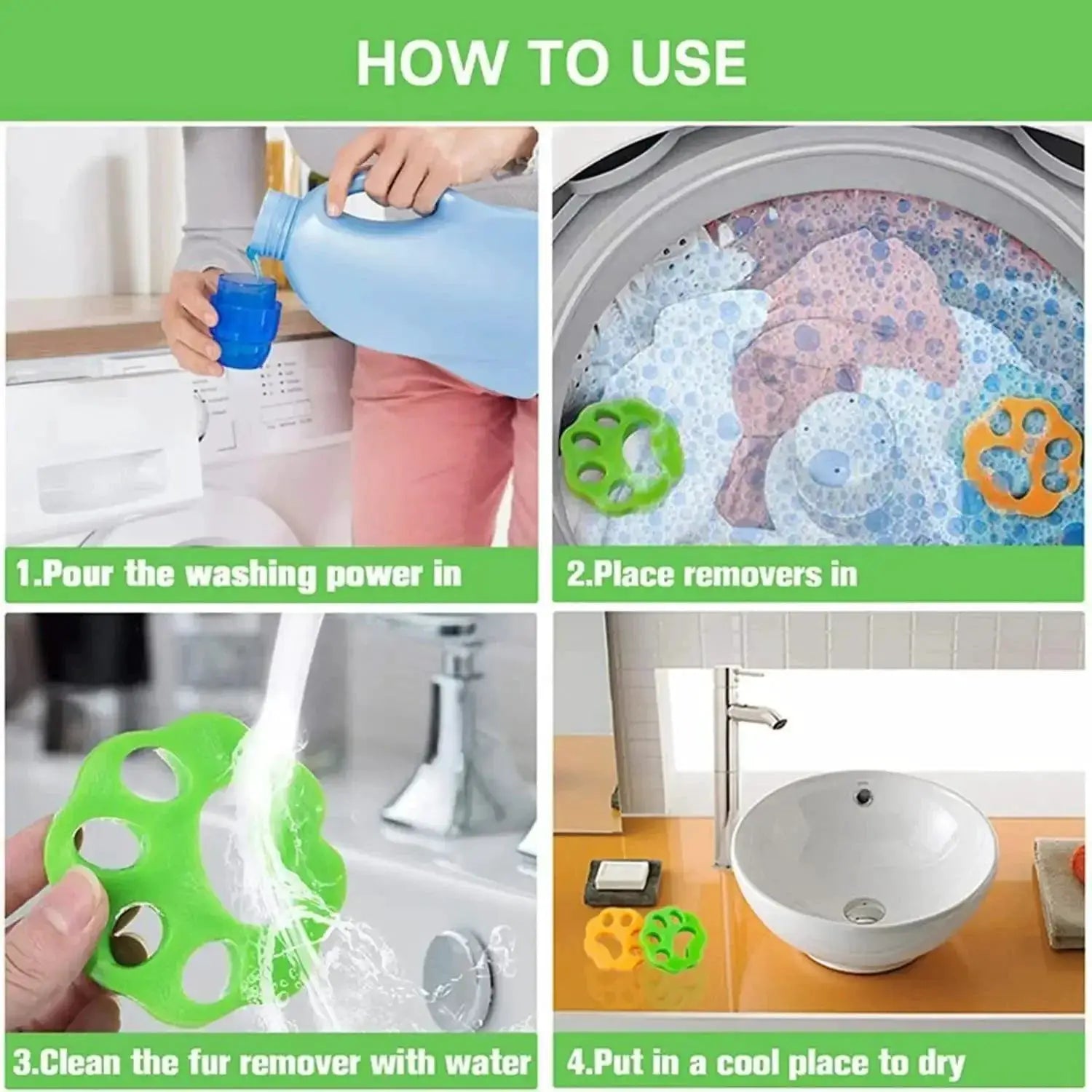 Pet Hair Remover Effortless Reusable Hair Catcher Laundry