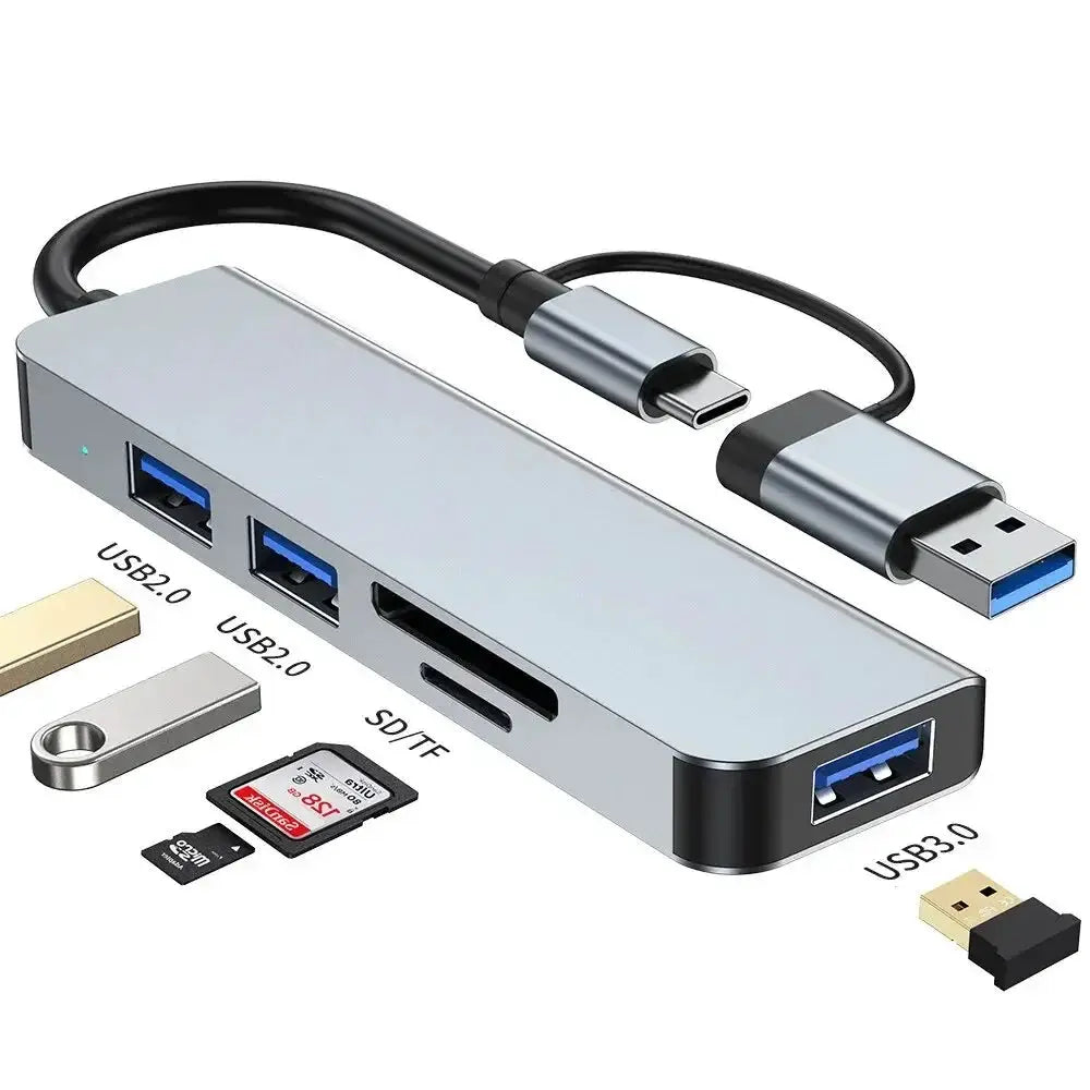 USB C Hub USB Splitter 8 Inch USB Extender With 4 Ports