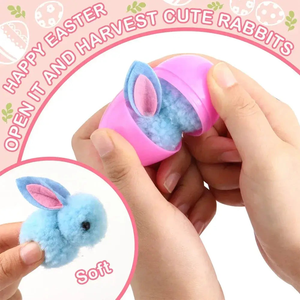 12 And 24 Pack Easter Egg Mini Rabbit Plush Blind Box Toys