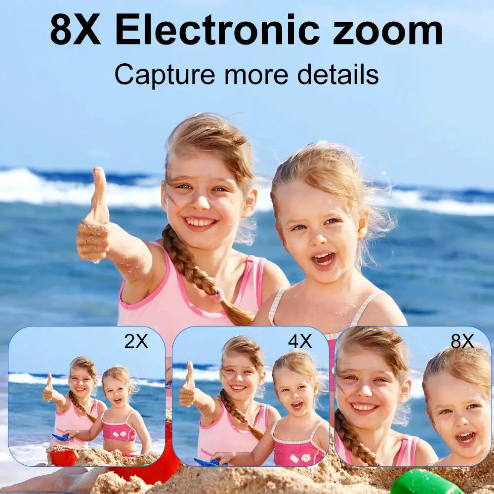 Digital Camera 8X Digital Zoom Vintage Video Recorder 180° Flip Screen Compact Digital Photography Camera for Children Toys