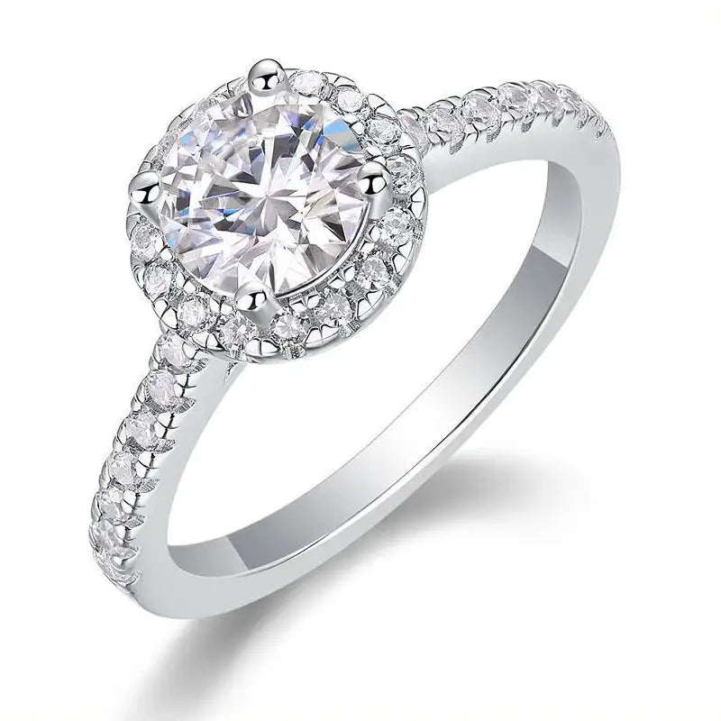 Round Gold Plated Moissanite Ring — product image 6