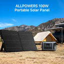 ALLPOWERS SE100 100W Portable Foldable Solar Panel Charger Monocrystalline Solar Cell IP68 for Camping Emergency Power Station