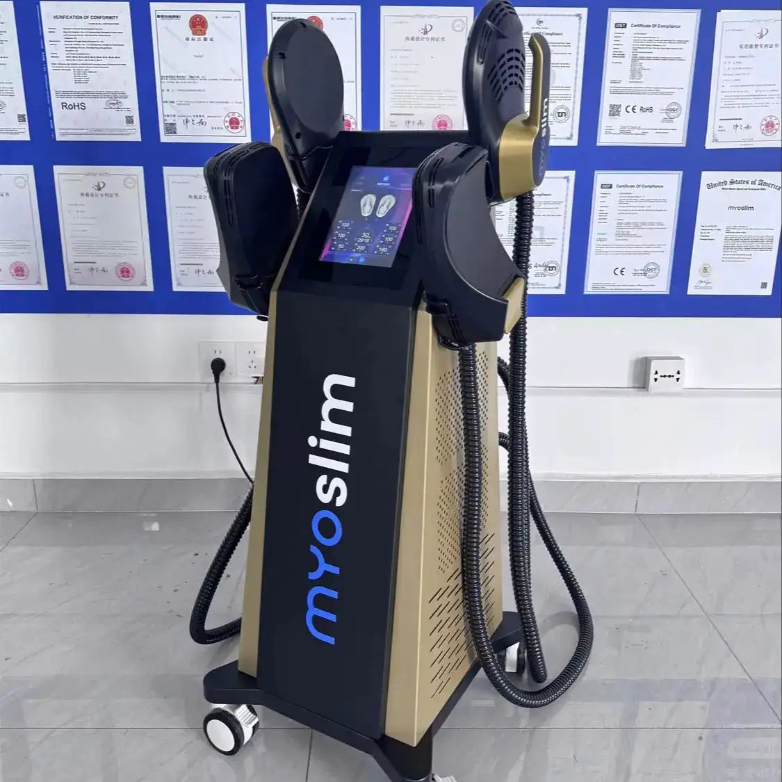 Myoslim RF High Intensity Electromagnetic Body Sculpting Machine Fat Loss Muscle Stimulator Slimming Beauty Equipment