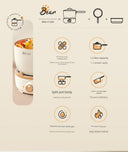 Bear Split Electric Caldron Pot For Students Multi-Functional Cooking