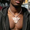 Full Diamond Iced‑Out Butterfly Cartoon Pendant Hip Hop