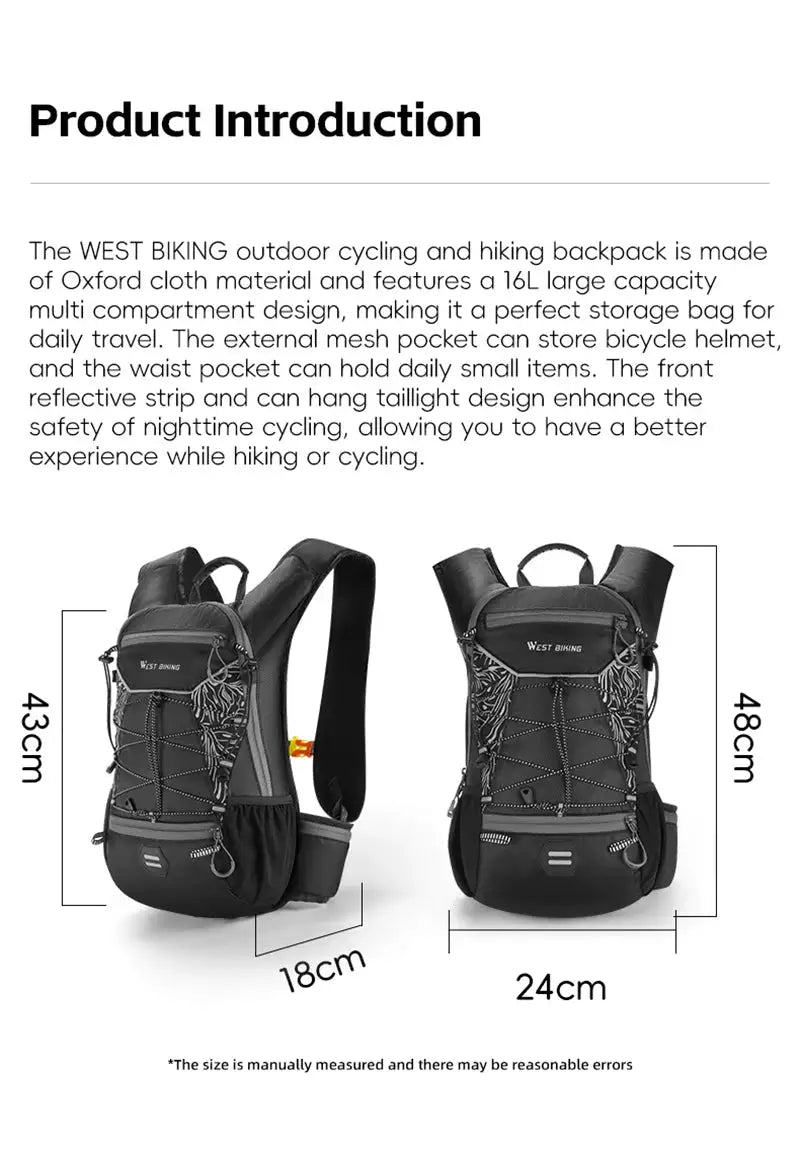 West Biking Hydration Backpack For Sports And Outdoors — product view 8