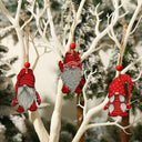 Charming Wooden Christmas Gnome Ornaments for Tree Decor