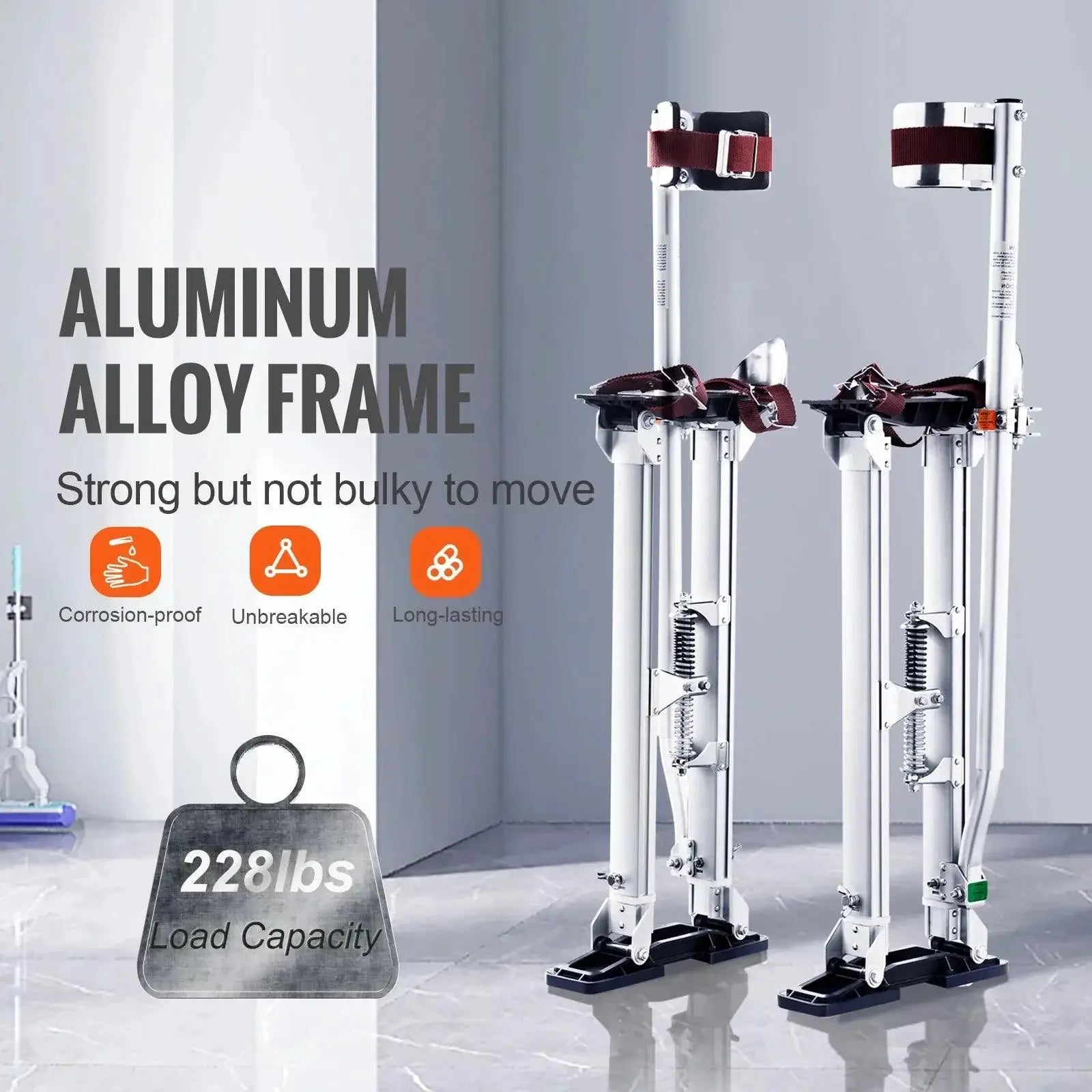 VEVOR Drywall Stilts Professional Aluminum Adjustable Ladder