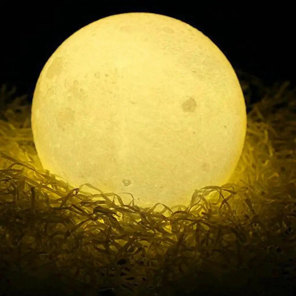 Color Changing 3D Printed Moon Lamp LED Night Light