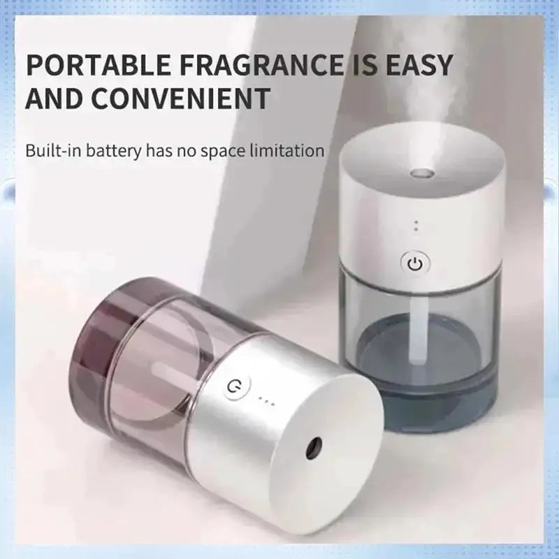 Car Air Freshener USB Rechargeable Essential Oil Diffuser Room Fragrance Diffuser Cool Mist Humidifier Auto Mini Scent Machine