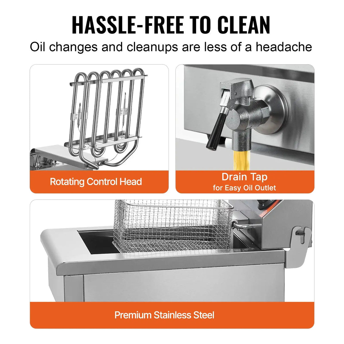 SucceBuy Electric Deep Fryer w/Dual Removable Tanks Commercial — product view 3