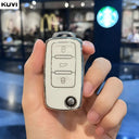 Car Key Case: Tpu Leather Full Cover For VW Models Accessory