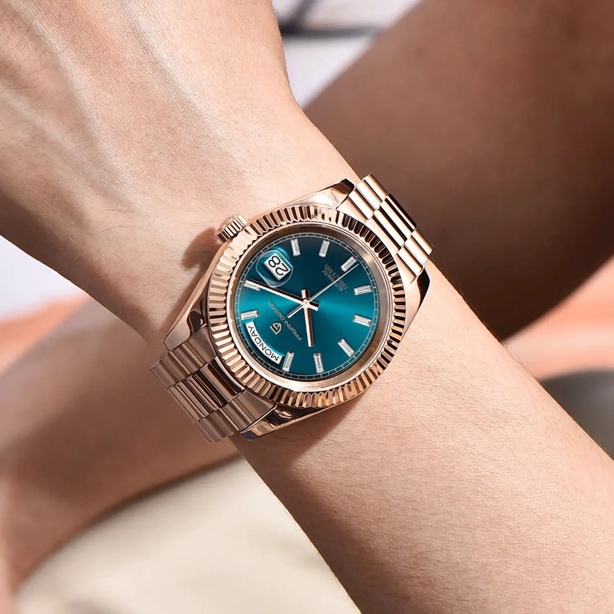 PAGANI DESIGN DD36 Men's Watches Rose Gold Luxury Automatic Watch For Men Mechanical Wristwatches Sapphire Mirror Clock Gift Man