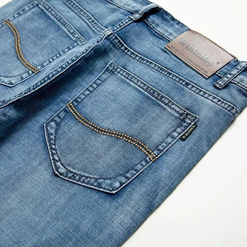 Summer Classic Denim Shorts For Men Casual Blue Jeans