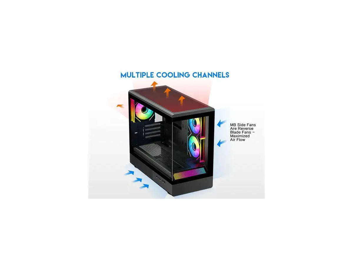 DIYPC ARGB-M1-BK Black Cases (Computer Cases - ATX Form)
