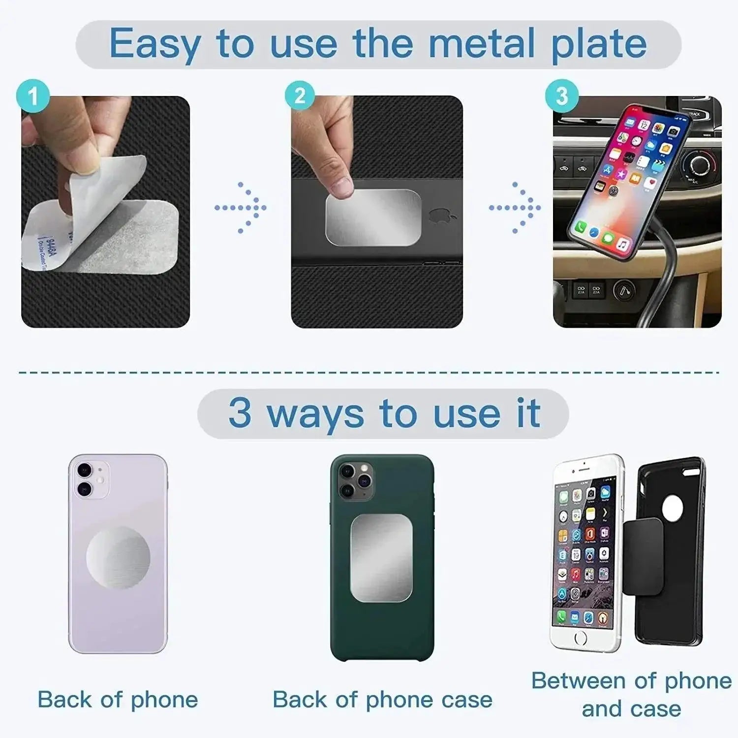 Thin Metal Plate Disk For Strong Magnetic Hold On Devices