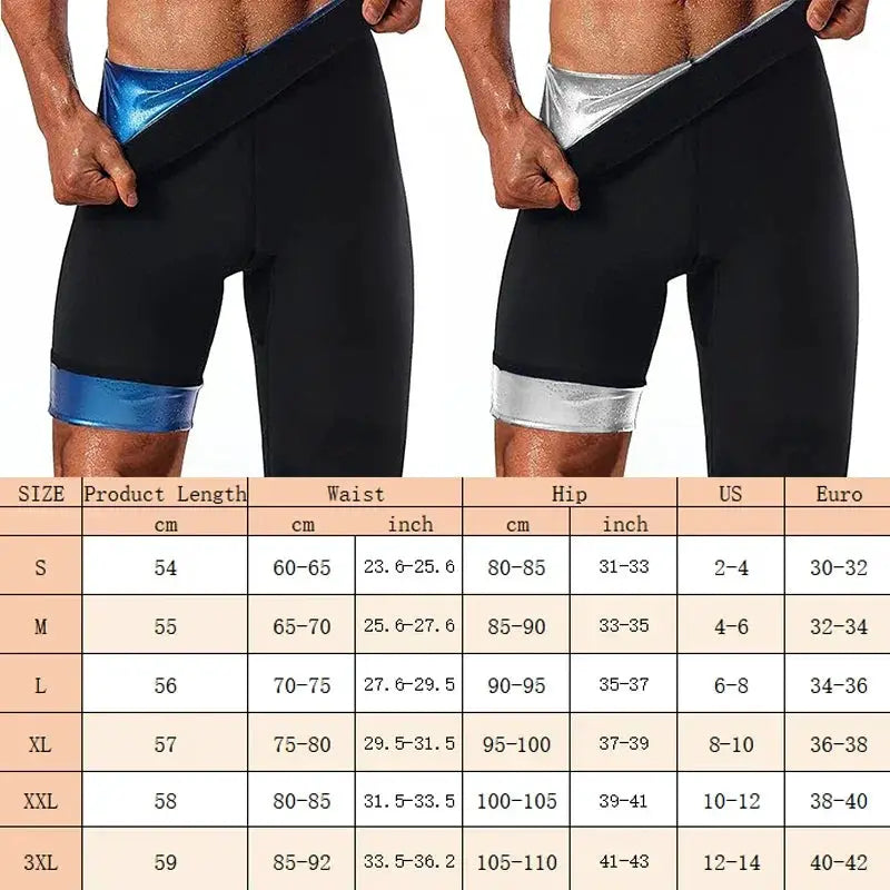 MrifDila Sauna Sweat Shorts For Men Thermo Workout Suit