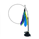 Interactive Cat Stick Kitten Teaser Suction Cup Wand Toy