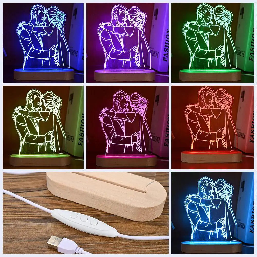 Personalized 3D Photo Lamp Custom Night Light Unique Gift