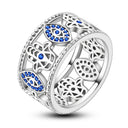 Mula Sterling Silver Ring Blue