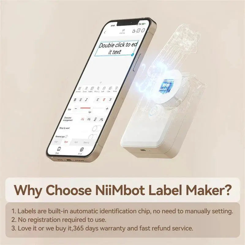 Niimbot D110 Wireless Label Maker Compact Bluetooth Printer