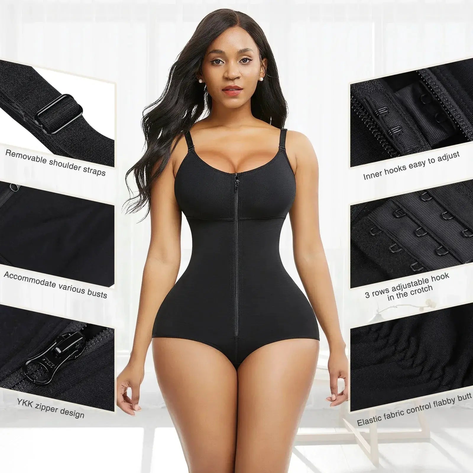 Colombian BBL Waist Trainer Bodysuit Plus Size Shapewear