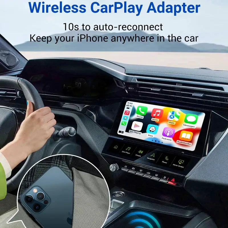 OTTOCAST Play2Video Pro Android Ai Box Pro Built in YouTube Netflix Tiktok IPTV Wired to Wireless CarPlay Car Accessories