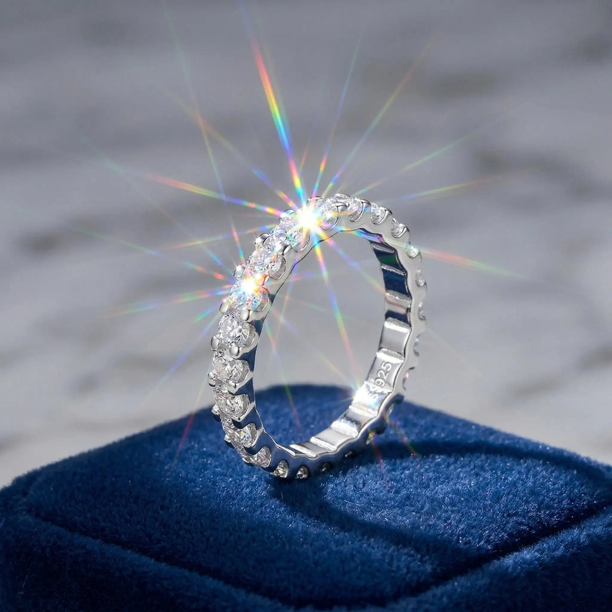 Luxury Moissanite Sterling Silver Ring Style FAAHH — product image 2