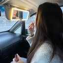 Car Sun Visor Mirror - Hd Led Rechargeable Light