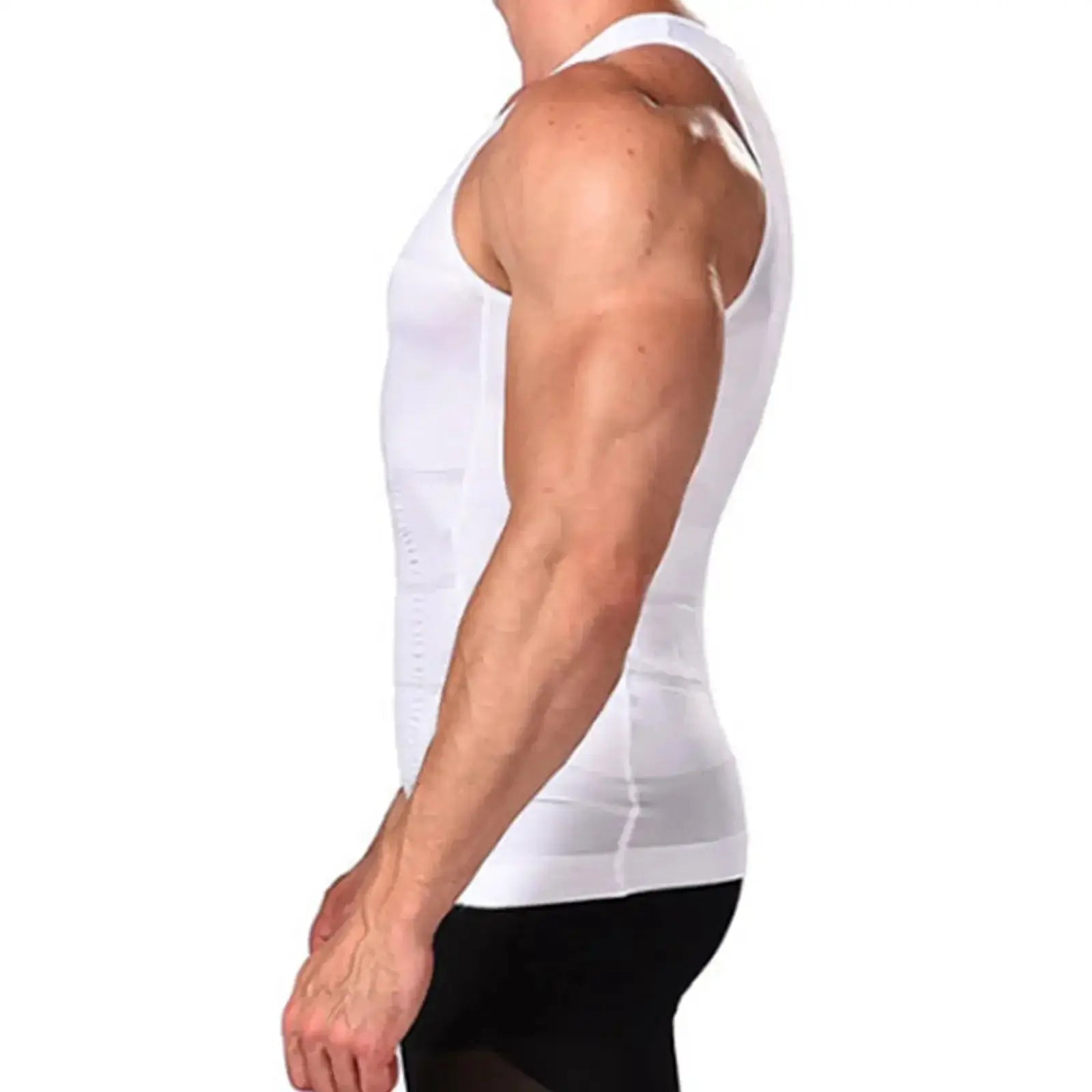Mens Slimming Elastic Body Shapewear Vest For Fitness