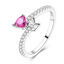 Sterling Silver Ring Sparking Purple