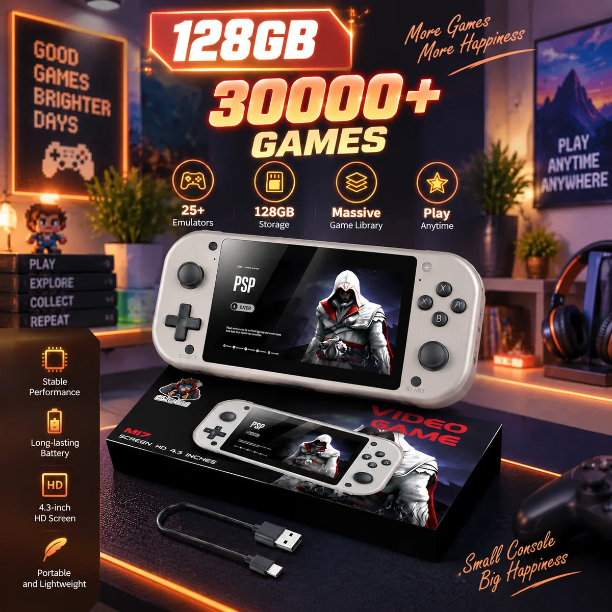 M17 Retro Handheld Video Game