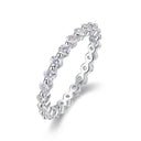 Elegant Sterling Moissanite Ring