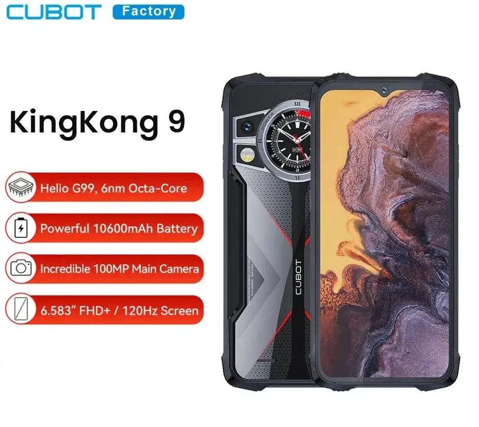 Cubot KingKong 9 Rugged Smartphone 100MP Camera 10600mAh