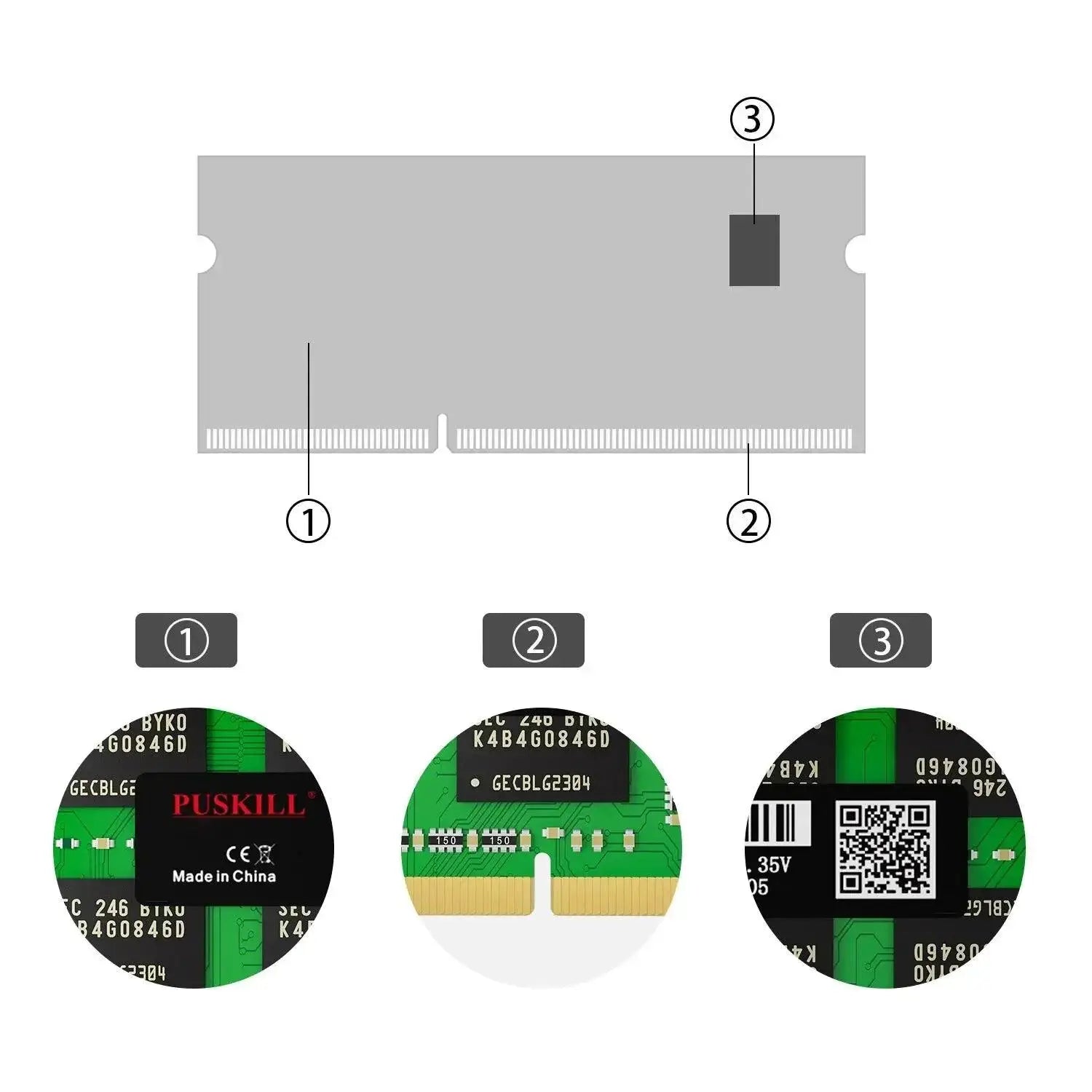 PUSKILL Laptop Memory RGB Lighting Enhanced Performance