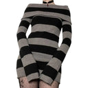 Flattering Striped Mini Dress for Women