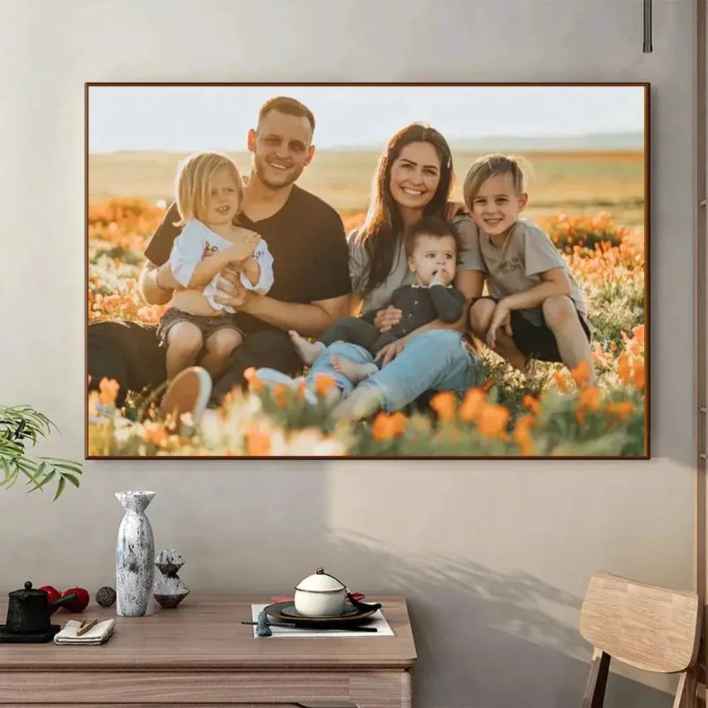 Custom Photo Canvas Painting Poster With DIY Frame Decor
