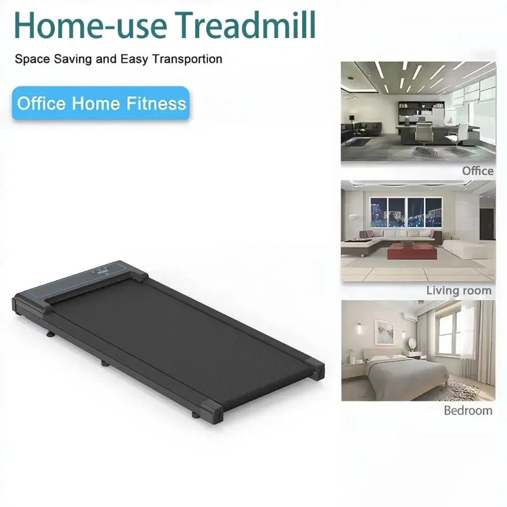 Portable Mini Electric Walking Pad Treadmill with LED Screen Remote Control Manual Incline for Home Office Use Desk Fitness