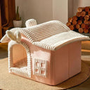 Foldable Winter Warm Cat Bed for Small Medium Pets Cozy Nest