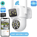 4K Outdoor Dual Lens Camera for Home Use