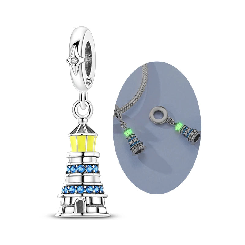 Sterling Silver Charm Pendant Beads