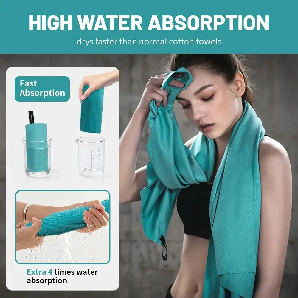 Quick Dry Travel Towel Moisture Transfer Ultra Lightweight