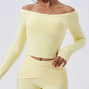 Yoga Shirts Cloud Hide Sexy Long Sleeve Top