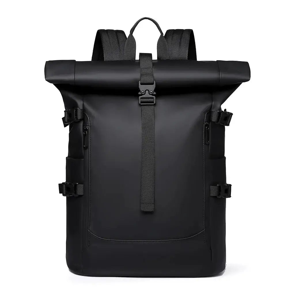 New Shoulder Bag Men's Senior Sense of Business Computer Outdoor Leisure Rolled Edge Travel Backpack Fashion Commuting